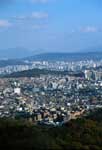 Le nord de Séoul vu de la montagne de Bukhansan